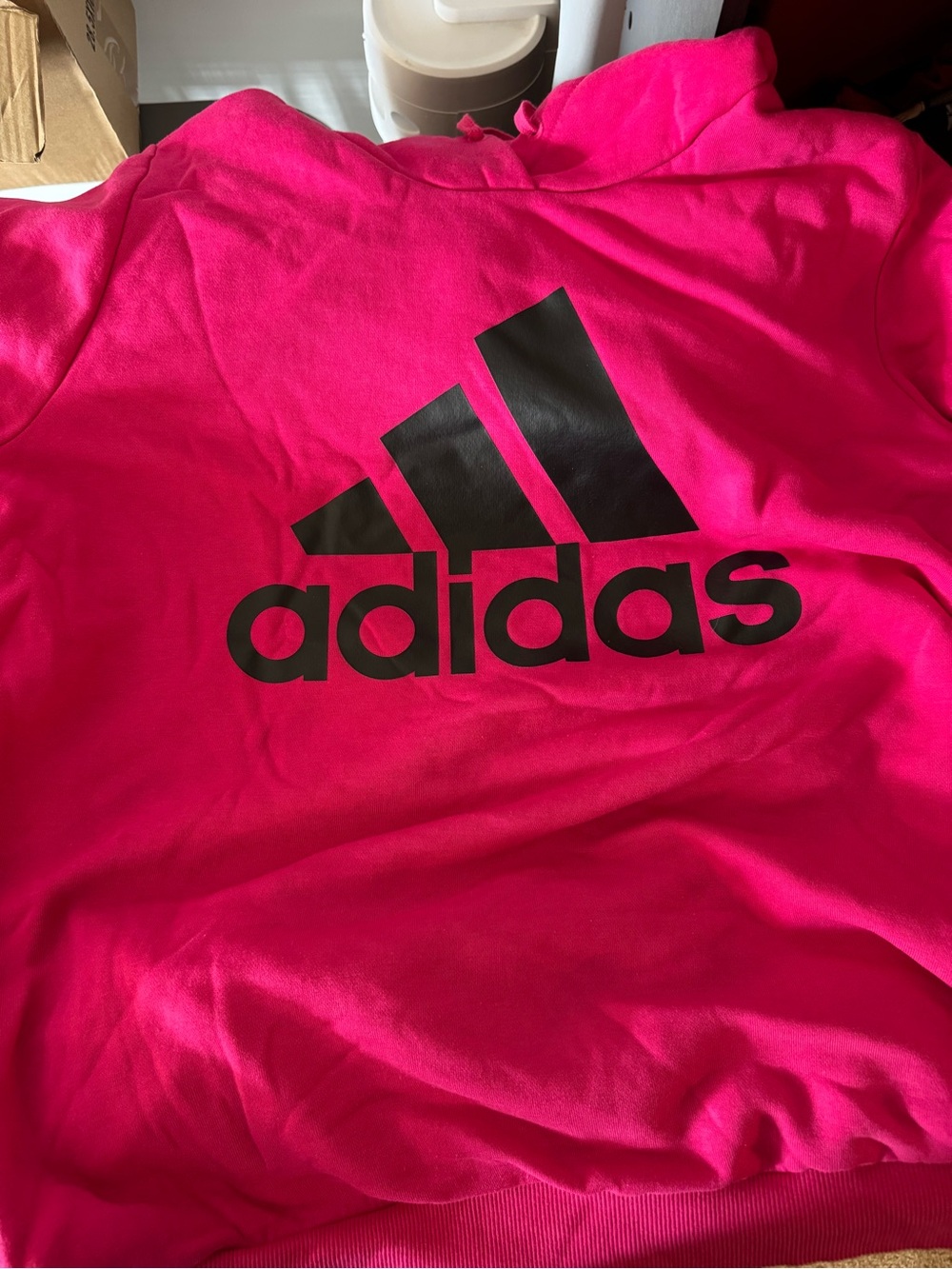 Adidas women’s Hot Pink Logo Hoodie